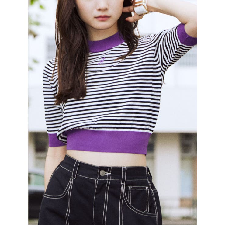 jouetieショート丈長袖tops × Azul bymoussy ジャンスカ