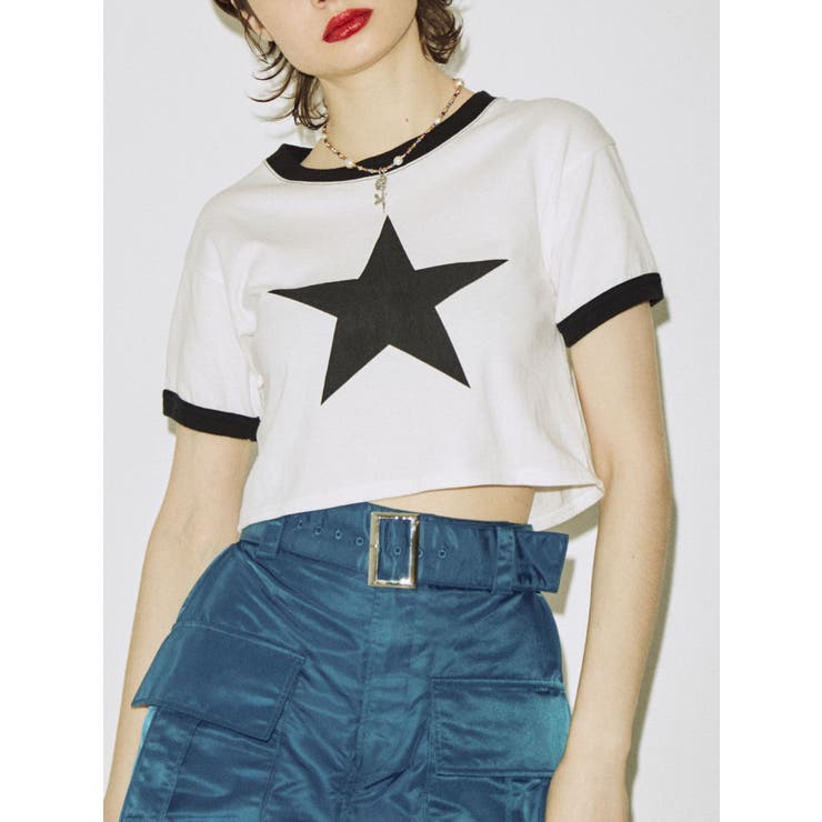 スタークロップドTシャツ[品番：MKSW0051743]｜jouetie（ジュエティ