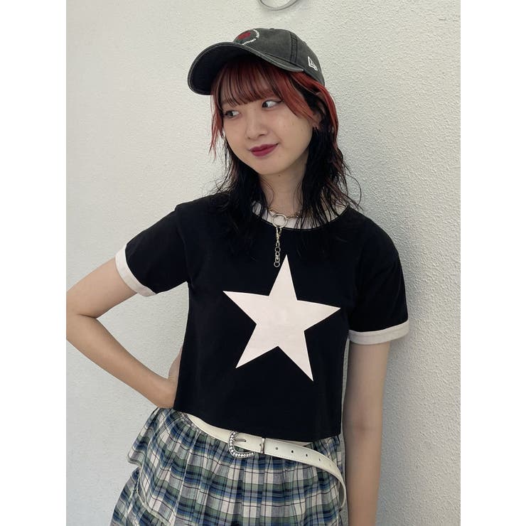 スタークロップドTシャツ[品番：MKSW0051743]｜jouetie