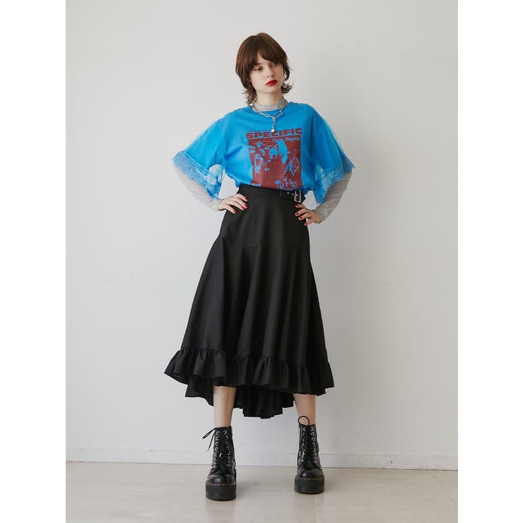 ドッキングレースロックTシャツ[品番：MKSW0052602]｜jouetie