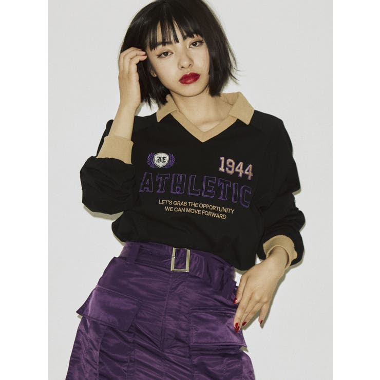 ブラック | レトロスポーティートップス | jouetie