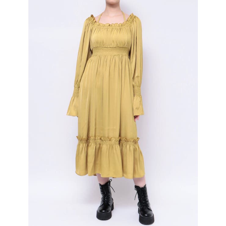 2WAYオフショルロングワンピース[品番：MKSW0053776]｜jouetie