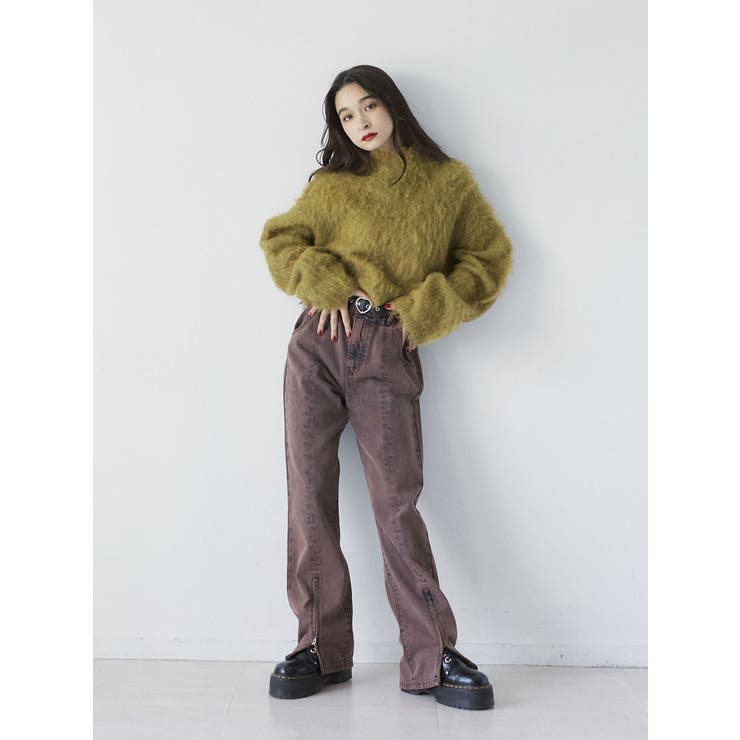 フロントZIPデニム[品番：MKSW0053993]｜jouetie（ジュエティ