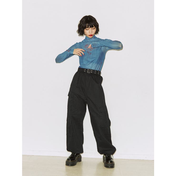 新品未使用　タグ付き❣️アンジェリーナ　ジャガードシアートップス tattooシアートップス[品番：MKSW0054000]｜jouetie（ジュエティ