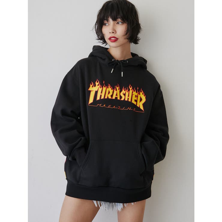 パープル】【別注】THRASHER フーディ[品番：MKSW0054655]｜jouetie