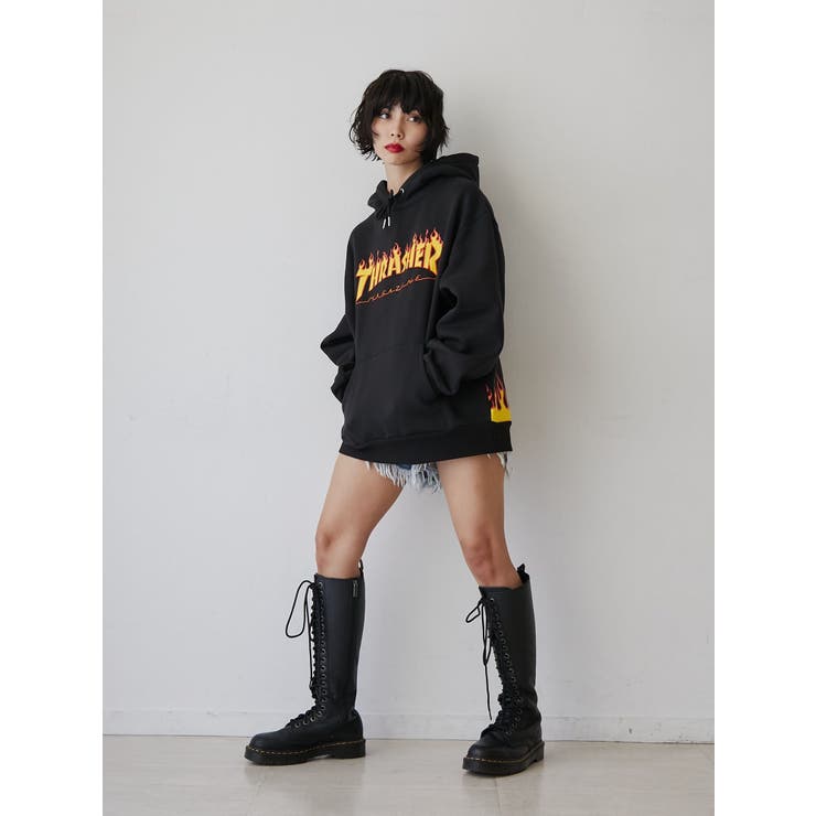 パープル】【別注】THRASHER フーディ[品番：MKSW0054655]｜jouetie