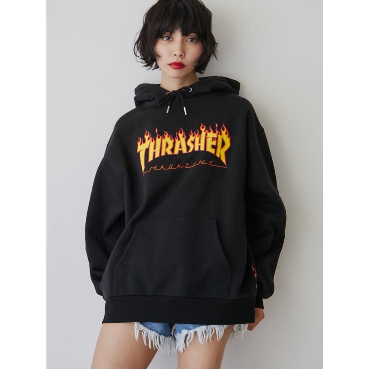 パープル】【別注】THRASHER フーディ[品番：MKSW0054655]｜jouetie