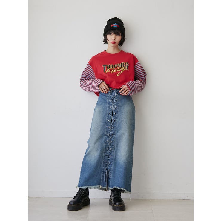 jouetie×THRASHER ロンT jouetie THRASHER コラボ ボーダー ロンT｜Yahoo!フリマ（旧PayPayフリマ）