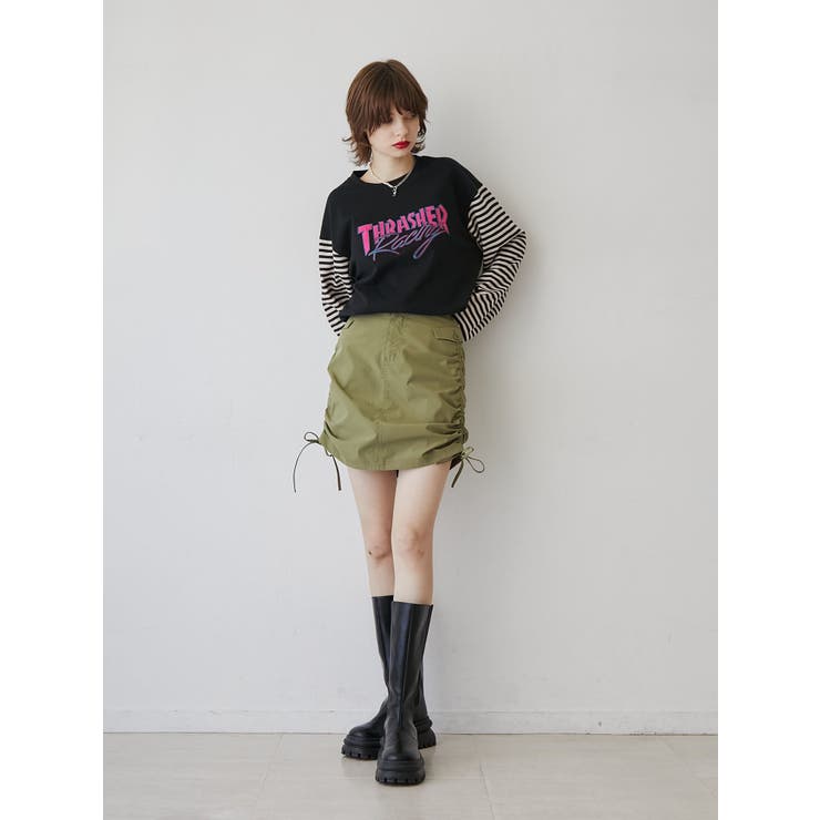 別注】THRASHER ボーダーロンT[品番：MKSW0054656]｜jouetie