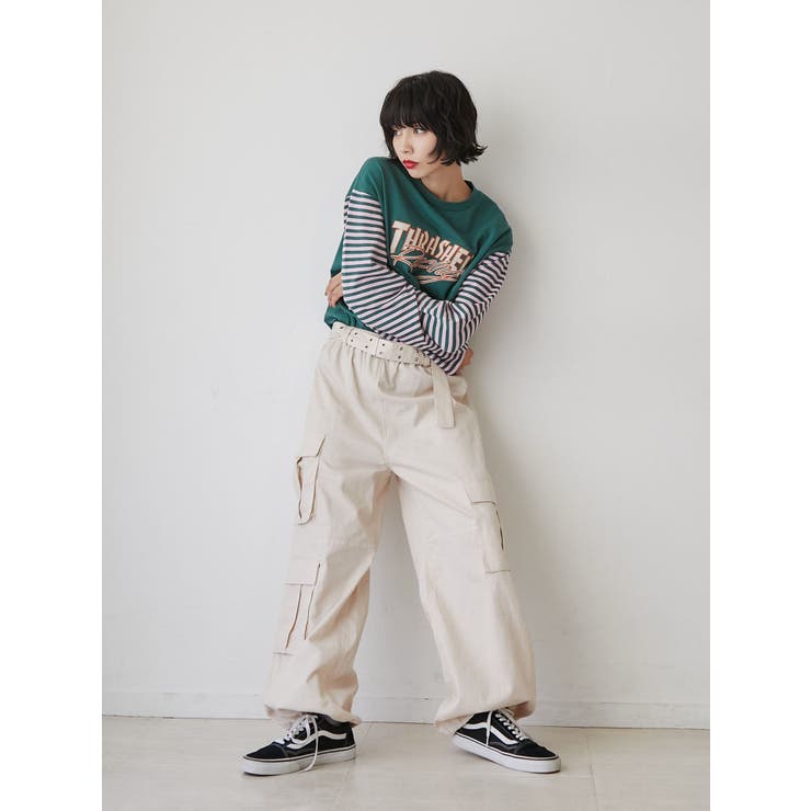 jouetie × THRASHER ボーダー L/S TEE ピンク 新品 jouetie - jouetie × THRASHER ボーダー L/S TEE ピンク 新品の通販 by