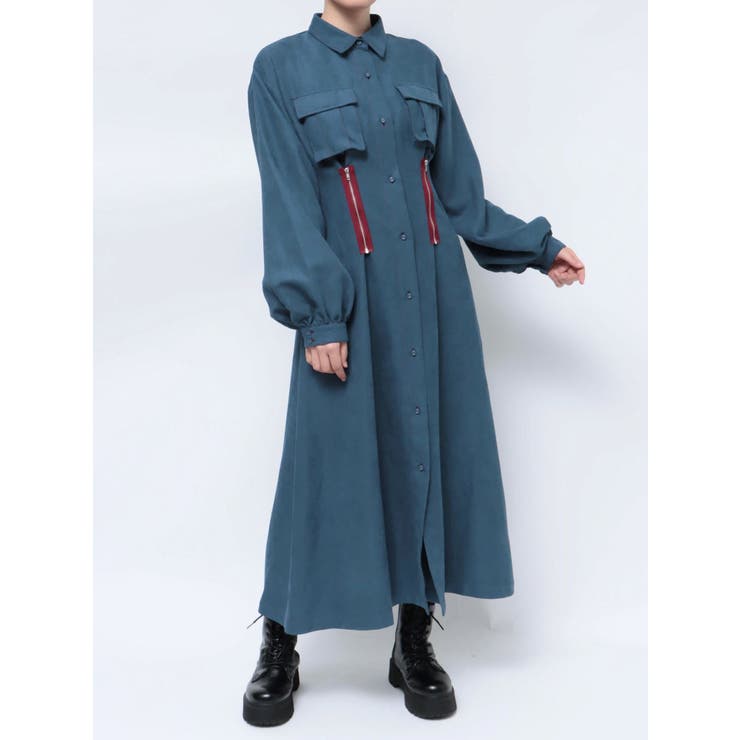 jouetie ジップアップデニムワンピース ウエストZIPロングワンピース[品番：MKSW0054002]｜jouetie