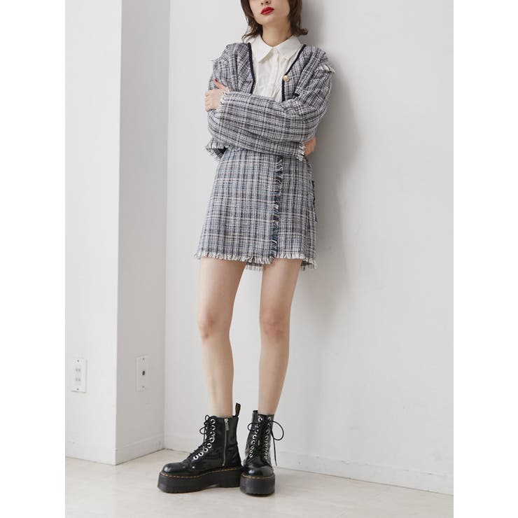 コンパクトツイードジャケット【セットアップ対応】[品番：MKSW0056652