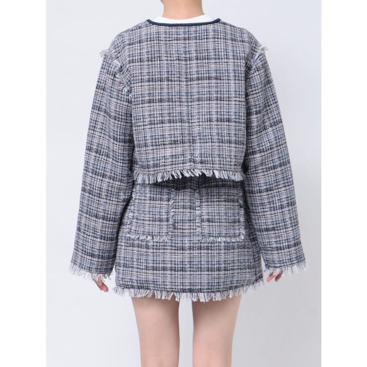 コンパクトツイードジャケット【セットアップ対応】[品番：MKSW0056652