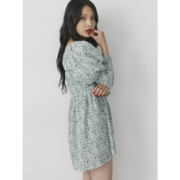 エレファントスリーブミニワンピース[品番：MKSW0056524