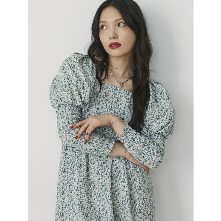 エレファントスリーブミニワンピース[品番：MKSW0056524