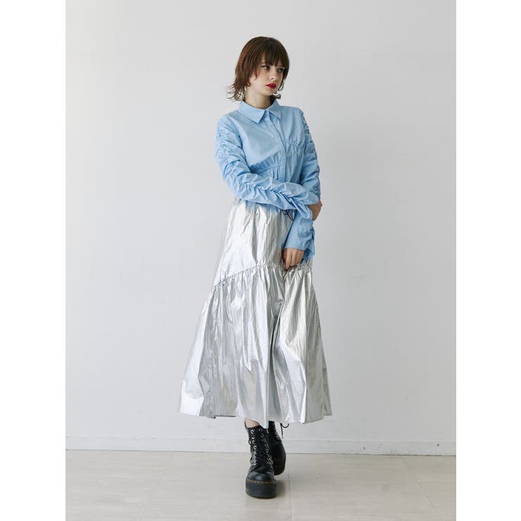 アシメシャーリングシャツ[品番：MKSW0056285]｜jouetie（ジュエティ