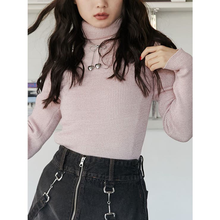 ベーシックカラータートルニット[品番：MKSW0056779]｜jouetie