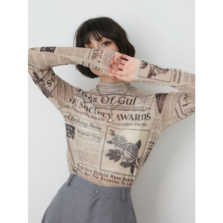 セール】Floral-pattern Second Skin Top / セカンドスキン