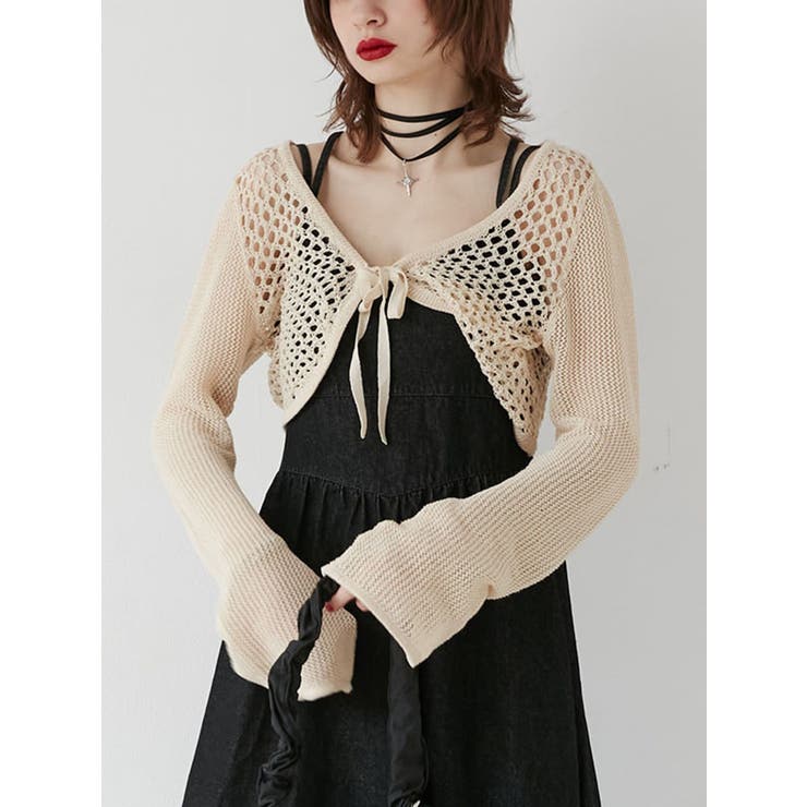 メッシュニットボレロ[品番：MKSW0056147]｜jouetie（ジュエティ）の