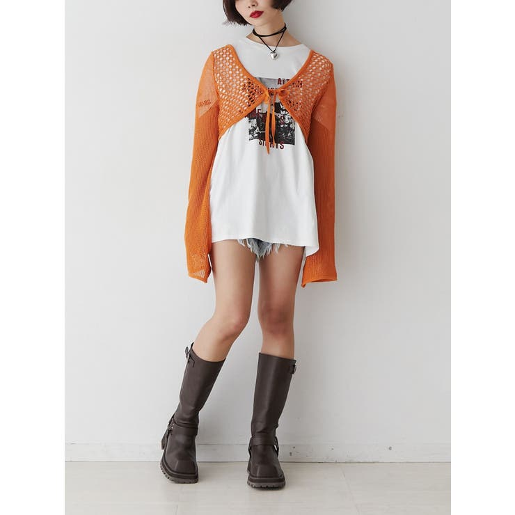 メッシュニットボレロ[品番：MKSW0056147]｜jouetie（ジュエティ）の