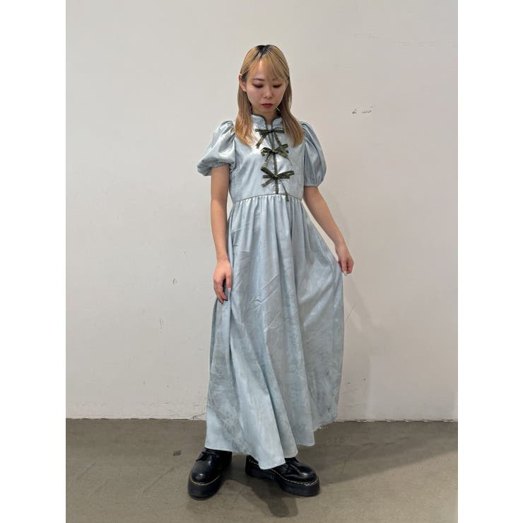 チャイナリボンロングワンピース[品番：MKSW0056916]｜jouetie