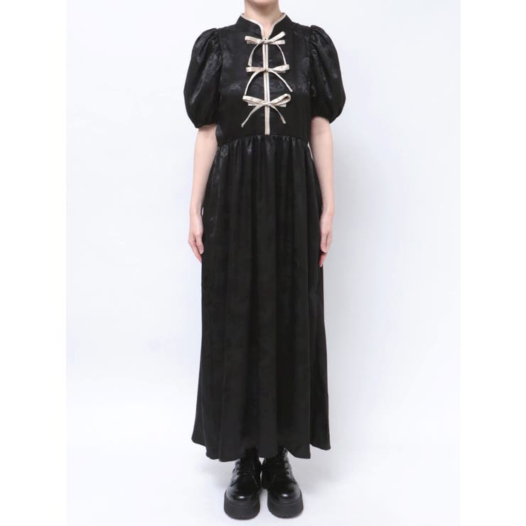 チャイナリボンロングワンピース[品番：MKSW0056916]｜jouetie