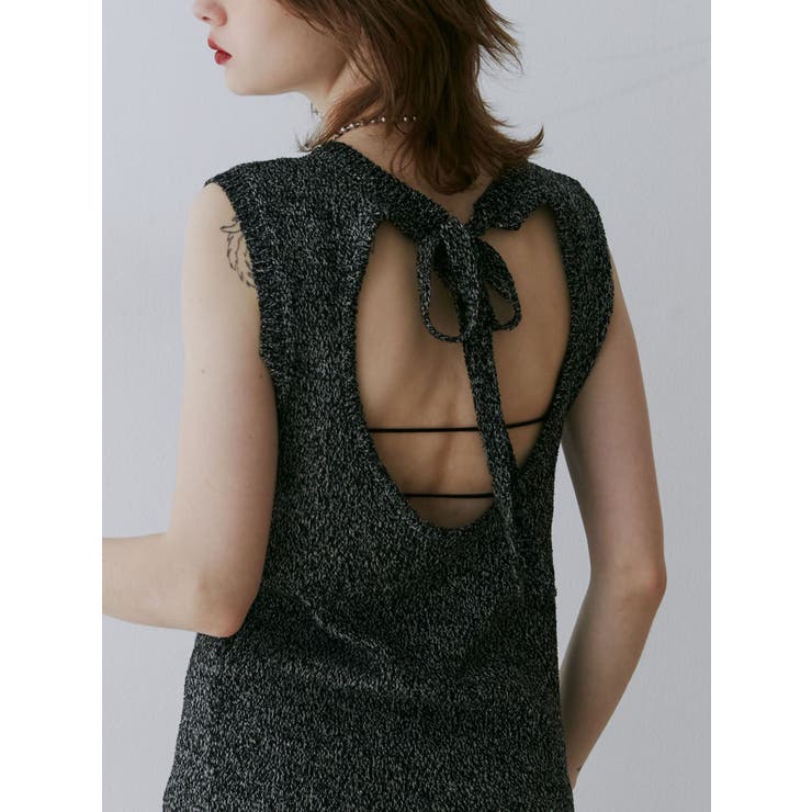 バックオープンサマーニットワンピース | jouetie | 詳細画像4 