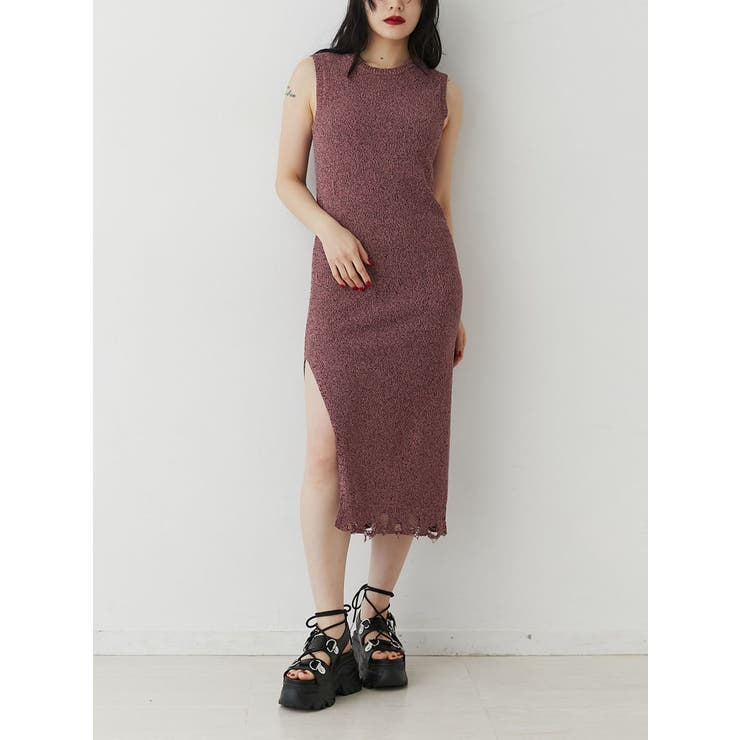 バックオープンサマーニットワンピース | jouetie | 詳細画像6 