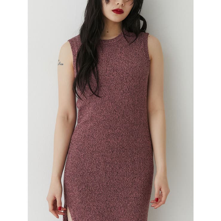 バックオープンサマーニットワンピース[品番：MKSW0057252]｜jouetie