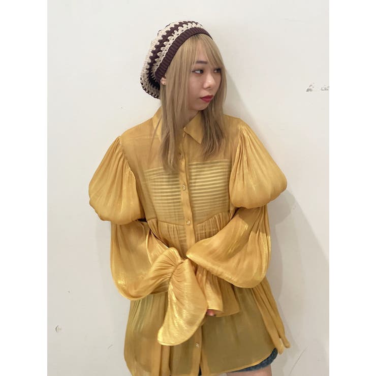 ボリュームスリーブシアーシャツ[品番：MKSW0056666]｜jouetie