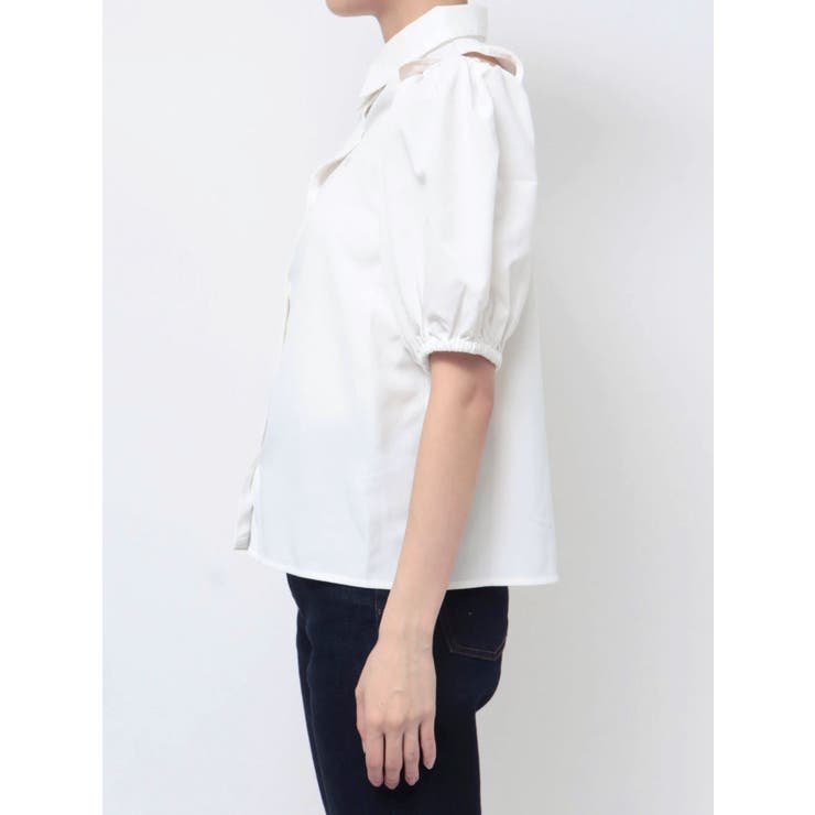カットアウトバルーンスリーブシャツ | jouetie | 詳細画像10 