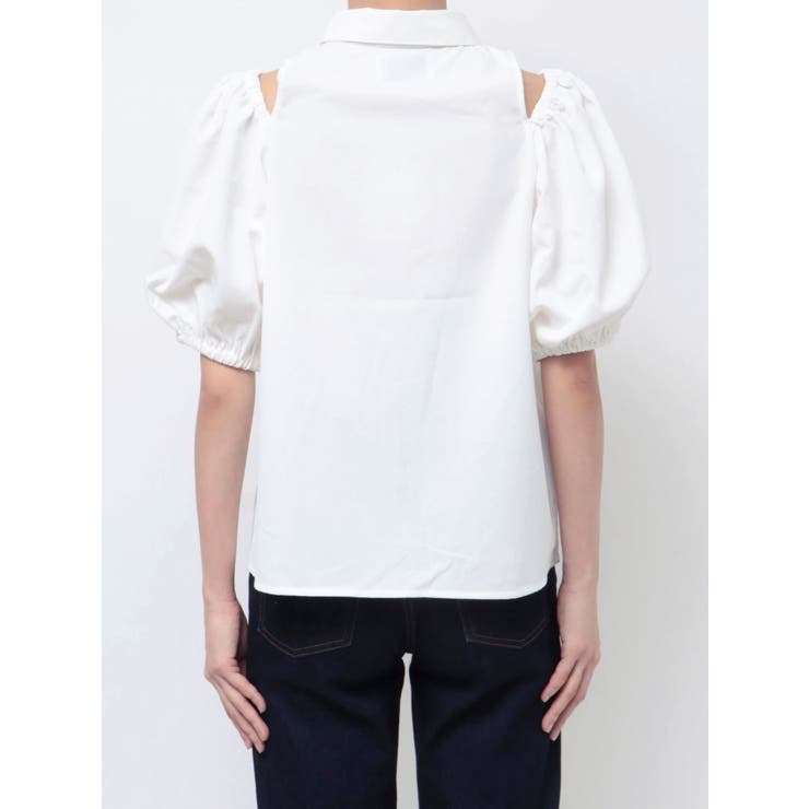 カットアウトバルーンスリーブシャツ | jouetie | 詳細画像11 