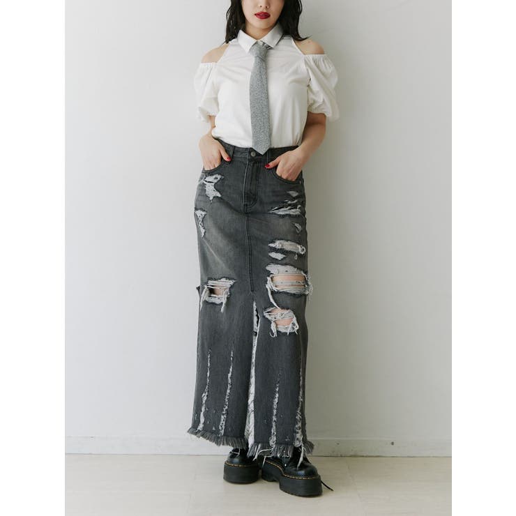 カットアウトバルーンスリーブシャツ | jouetie | 詳細画像4 