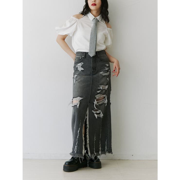 カットアウトバルーンスリーブシャツ | jouetie | 詳細画像5 