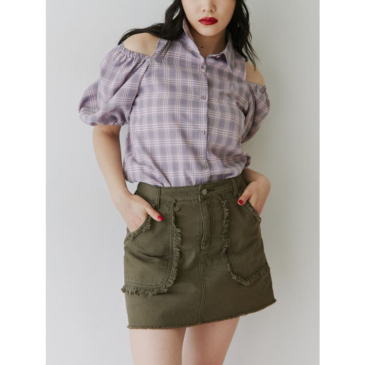 カットアウトバルーンスリーブシャツ | jouetie | 詳細画像6 