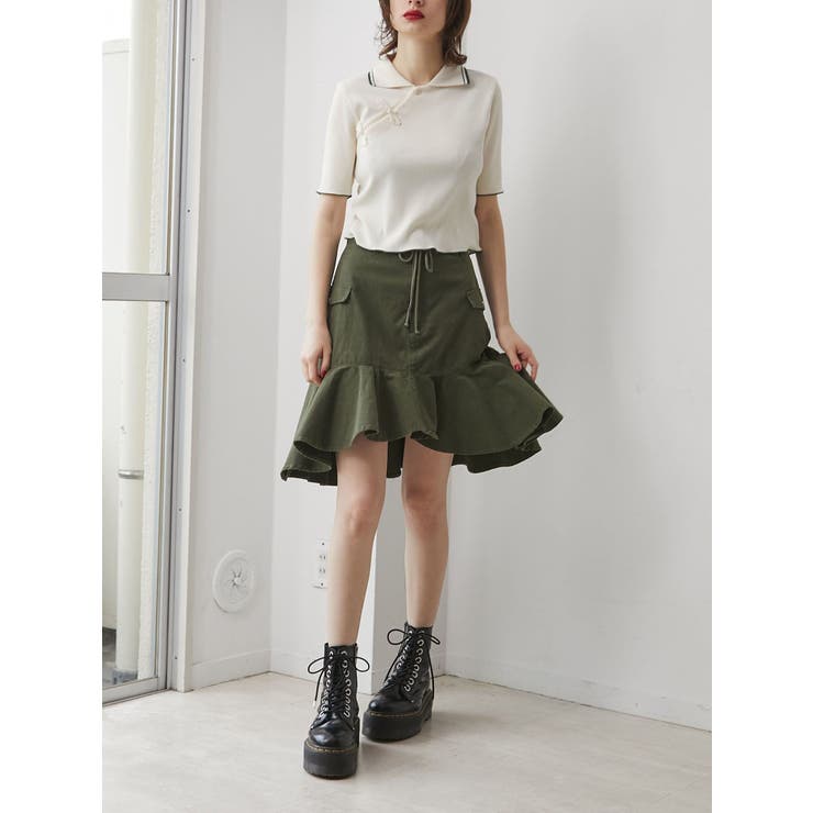 アシメヘムミドルスカート | jouetie | 詳細画像9 