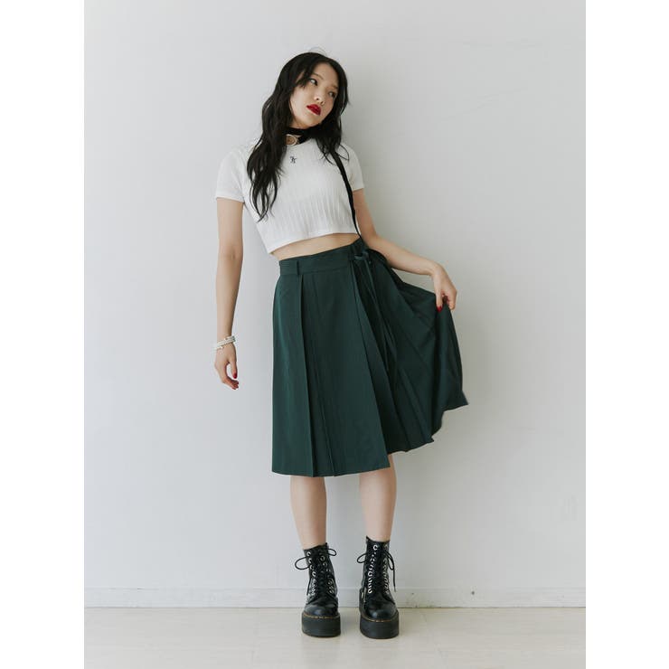ニーレングスラッププリーツスカート | jouetie | 詳細画像11