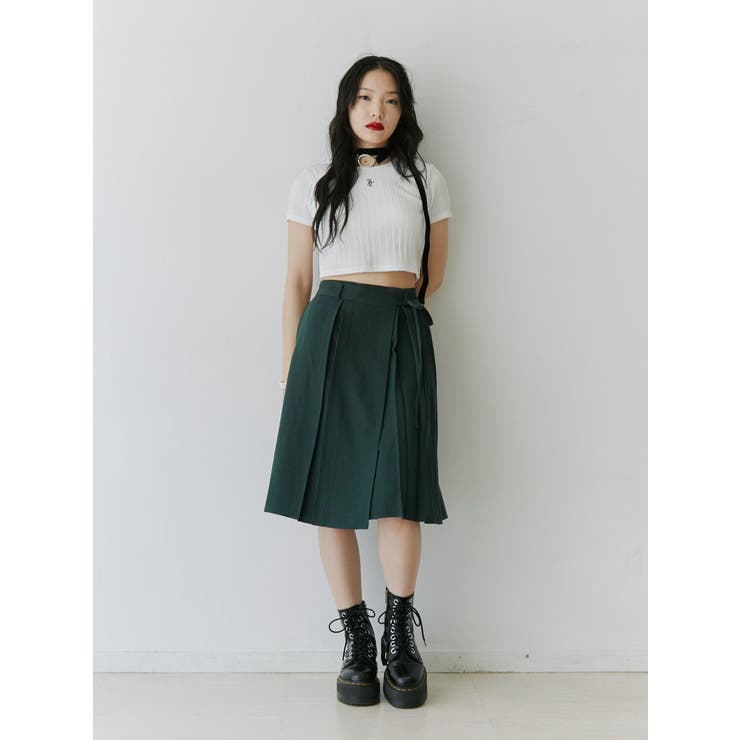 ニーレングスラッププリーツスカート | jouetie | 詳細画像12