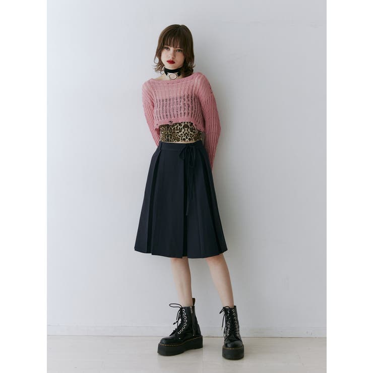 ニーレングスラッププリーツスカート | jouetie | 詳細画像16