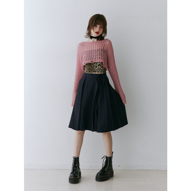 ニーレングスラッププリーツスカート | jouetie | 詳細画像17