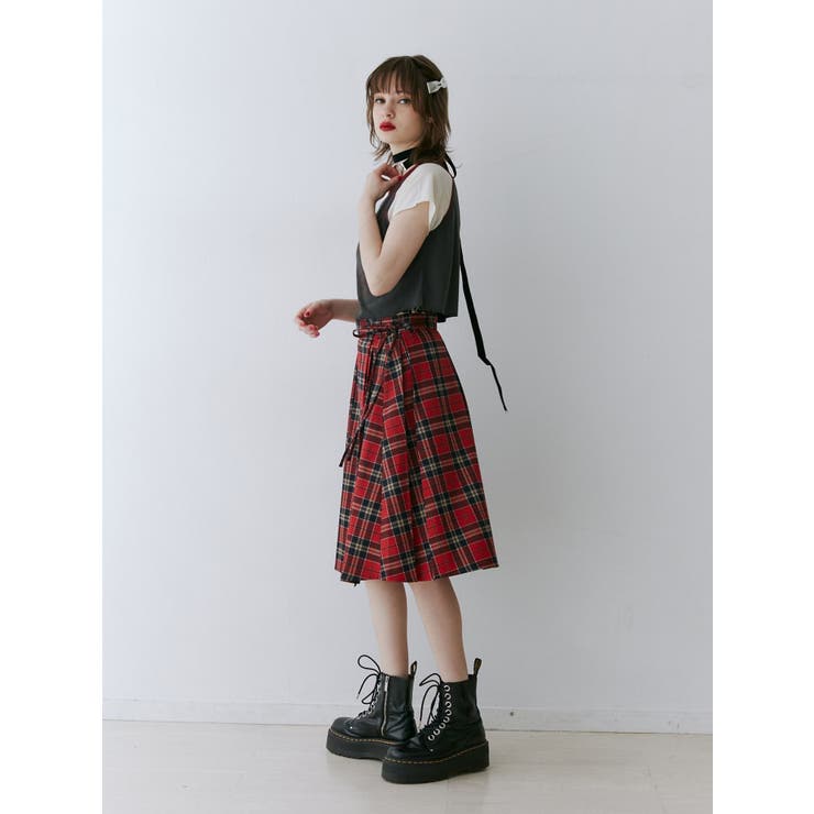 ニーレングスラッププリーツスカート | jouetie | 詳細画像5