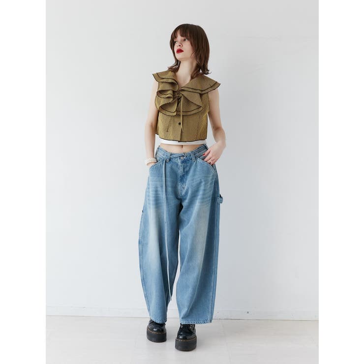 jouetie ジュエティ　ワイドペインターデニムパンツ　着用1回　極美品 ワイドペインターデニムパンツ[品番：MKSW0057973]｜jouetie