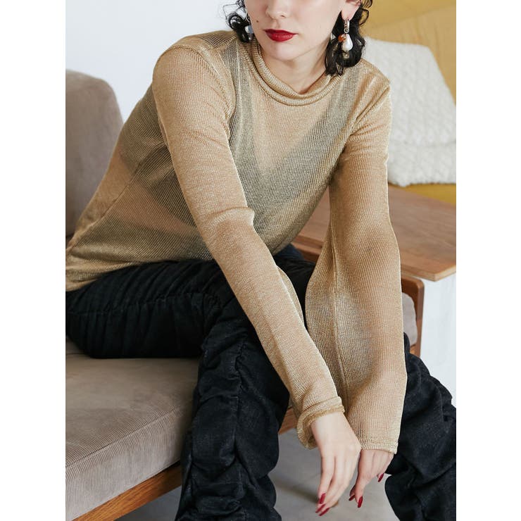 ゴールド | シャイニーシアートップス | jouetie