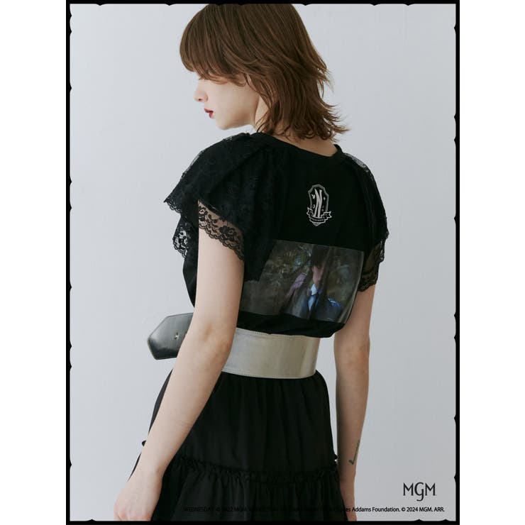 レースドッキングラグランTシャツ【コラボ】 | jouetie | 詳細画像13 