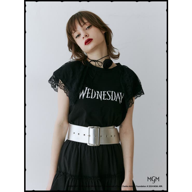 レースドッキングラグランTシャツ【コラボ】 | jouetie | 詳細画像2 