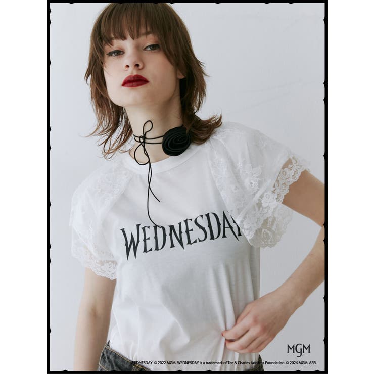 レースドッキングラグランTシャツ【コラボ】 | jouetie | 詳細画像4 