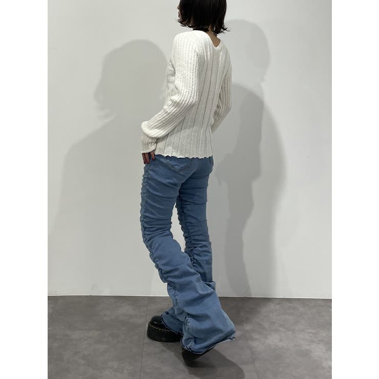 VネックダブルZIPカーデ | jouetie | 詳細画像15