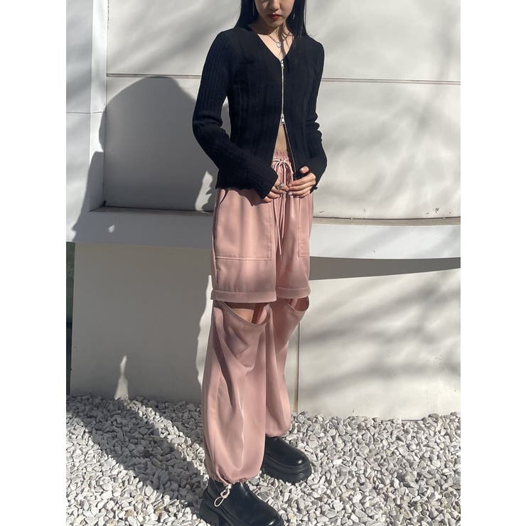 VネックダブルZIPカーデ | jouetie | 詳細画像17