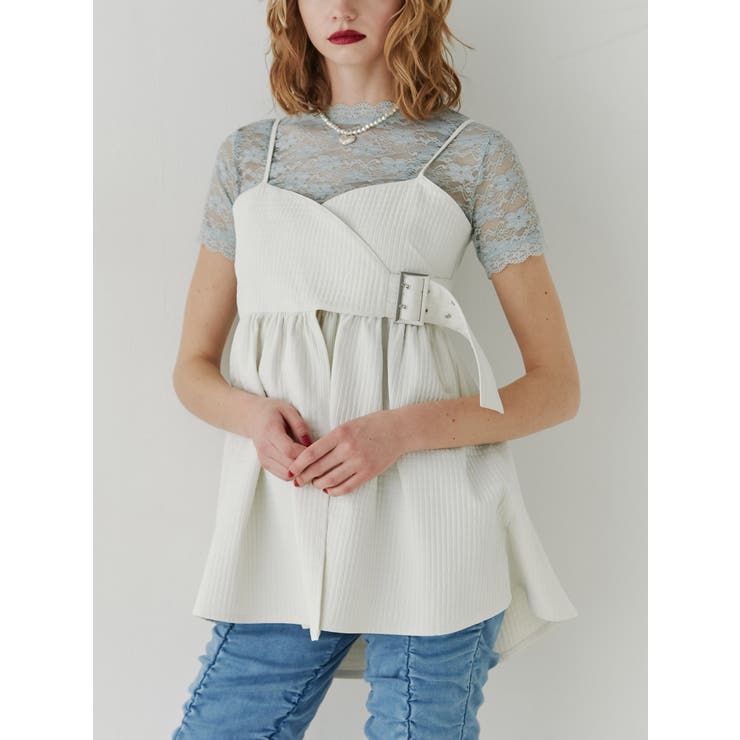 オフホワイト | ベルトチュニックビスチェ | jouetie