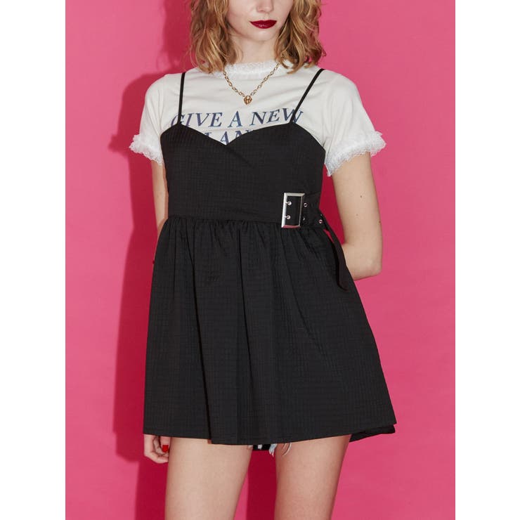 ブラック | ベルトチュニックビスチェ | jouetie